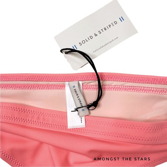 Solid & Striped Molly Coral Orange Pink Bikini Bottom - Picture 6 of 8